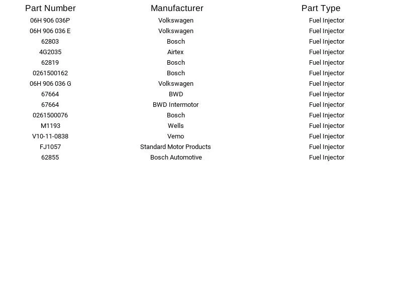 Bosch Fuel Injector 62855 for Audi Volkswagen Seat A3 GTI Jetta Passat 2008-2017 - Image 4 of 4