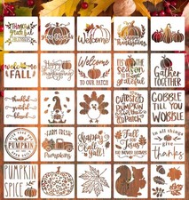Fall Stencils for Crafts Reusable Painting on Wood 6"