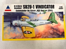 Accurate Miniatures 480200 SB2U-1 Vindicator USS Ranger 1/48 Scale Kit Open Box