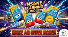 Sesame Street Flash Cards 4-Pack: Alphabet, Words, Colors, Numbers PreK-K NEW