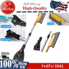 3-in-1 Snow Shovel Kit for Car Snow Removal with Ice Scraper Snow Brush Lights