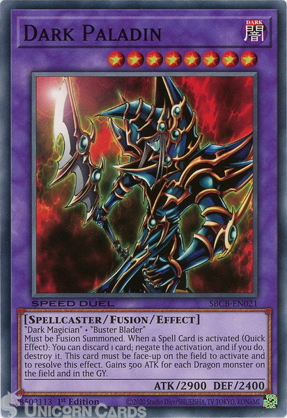 SBCB-EN021 Dark Paladin Common 1st Edition Mint YuGiOh Card