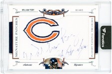 William Perry Bears Autographed 2008 Playoff National Treasures #88 #15/25 Card