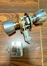 Vintage Mid Century Push Pull Door Privacy Lock-gold Brass Silver - Tested Vintage Mid Century Push Pull Door Privacy Lock-gold Brass Silver - Tested