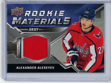 2020-21 Upper Deck Rookie Materials Alexander Alexeyev #RM-AA