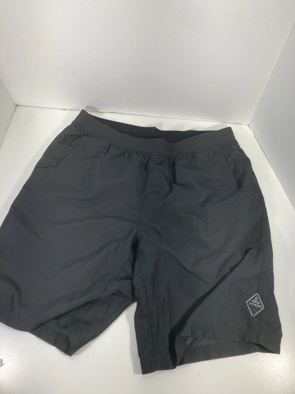 prana breathe gym performance elastic waist pockets shorts