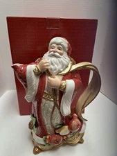 Fitz & Floyd Winter Spice Santa Pitcher NIB Pristine Piece w/Original Box