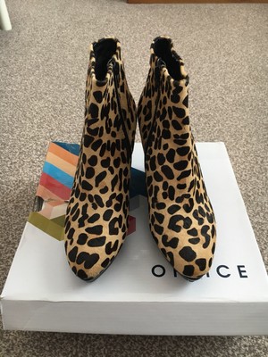 leopard pony hair boots