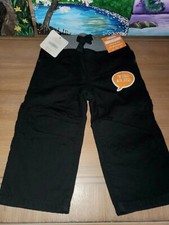 Nwt Gymboree Boys 12-18 Mo Black Pants Gray Jersey Lined Pull On Pockets NEW