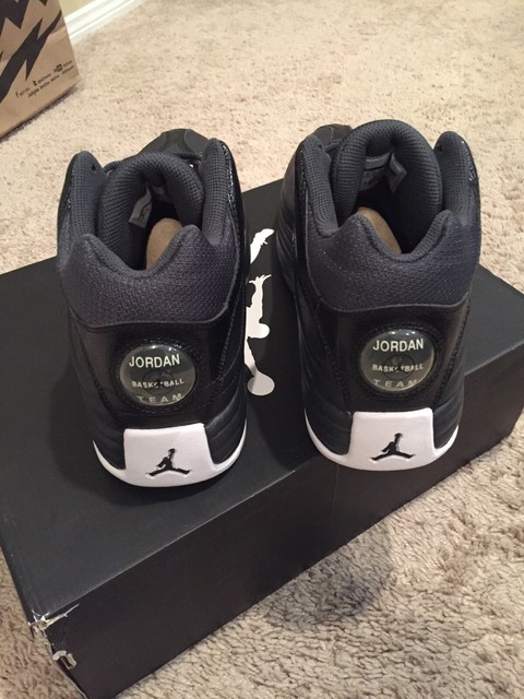 NEW 2014 NIKE AIR JORDAN JUMPMAN TEAM 1 BLACK WHITE RETRO SNEAKERS Men Sz 9.5 | eBay