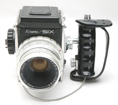 Vintage Kowa SIX 6x6cm Camera W/ Waist Level Finder, Grip, Cable