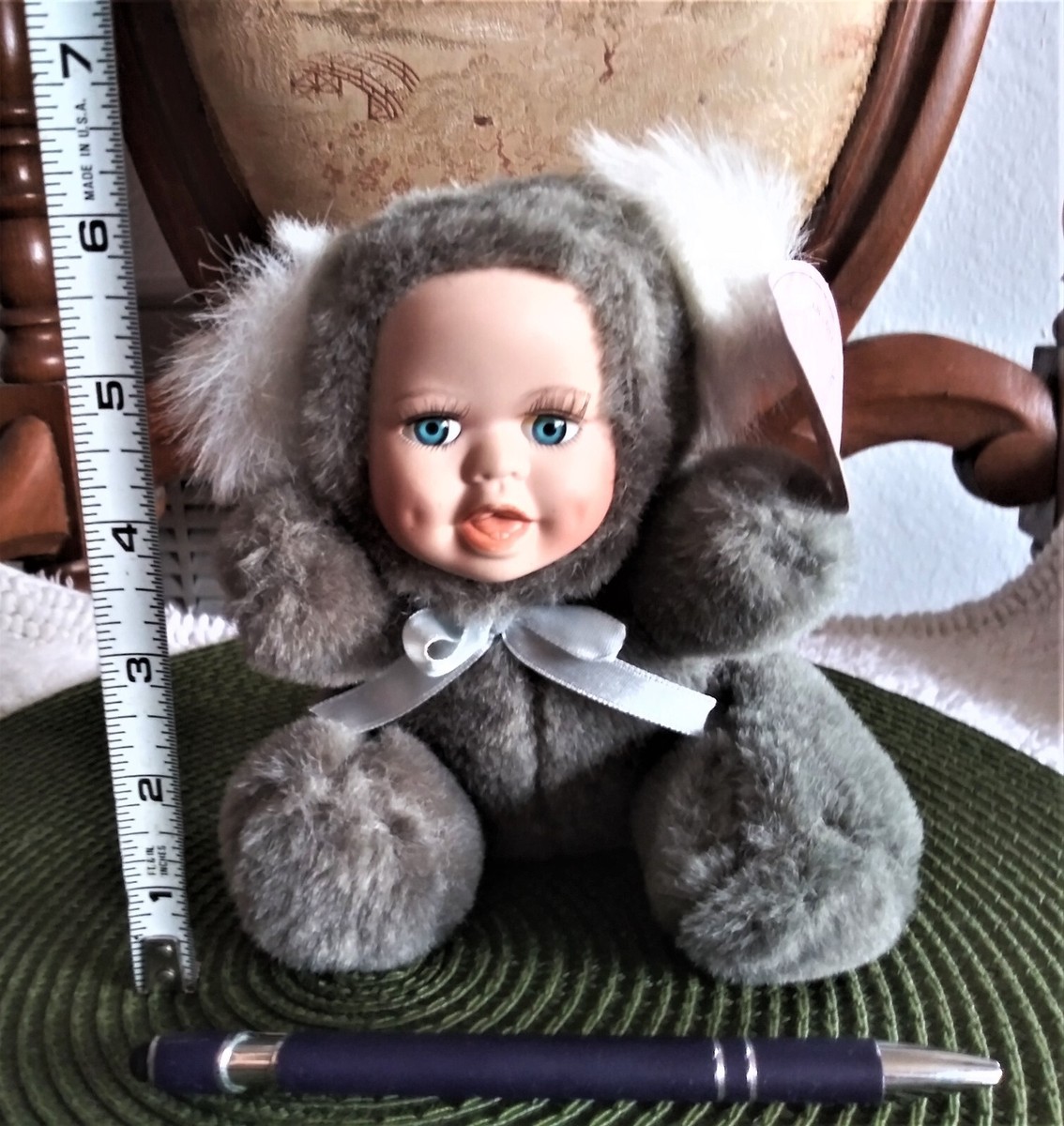 J. Misa Collection Porcelain Face Doll Koala Bear Animal Costume