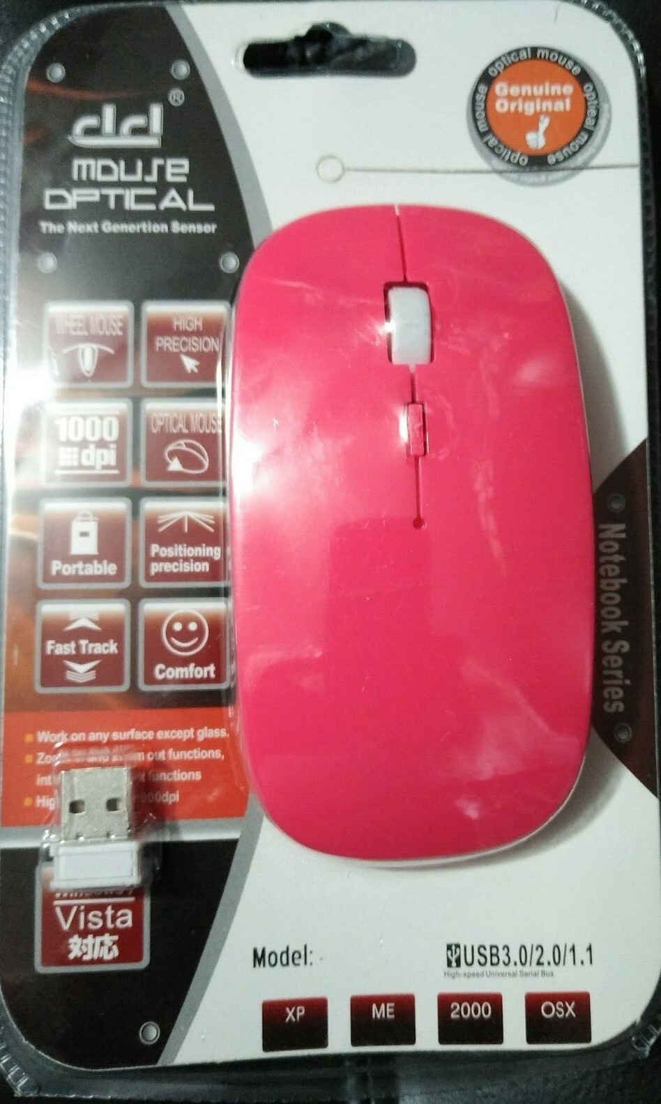 Wireless Mouse, 3.0G Portable Optical Silent Ultra Thin Wireless Computer Mouse