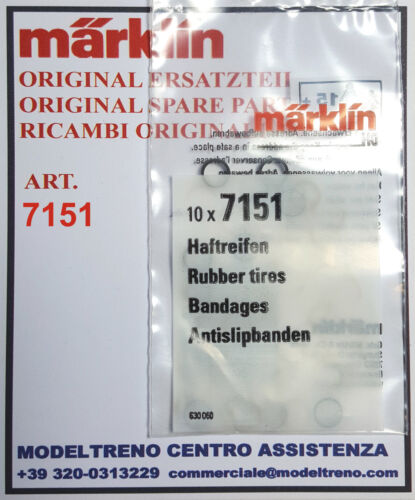 MARKLIN  7151  CERCHIATURE ADERENZA - HAFTREIFEN -  RUBBER TIRES  (10 ST.) - Foto 1 di 1