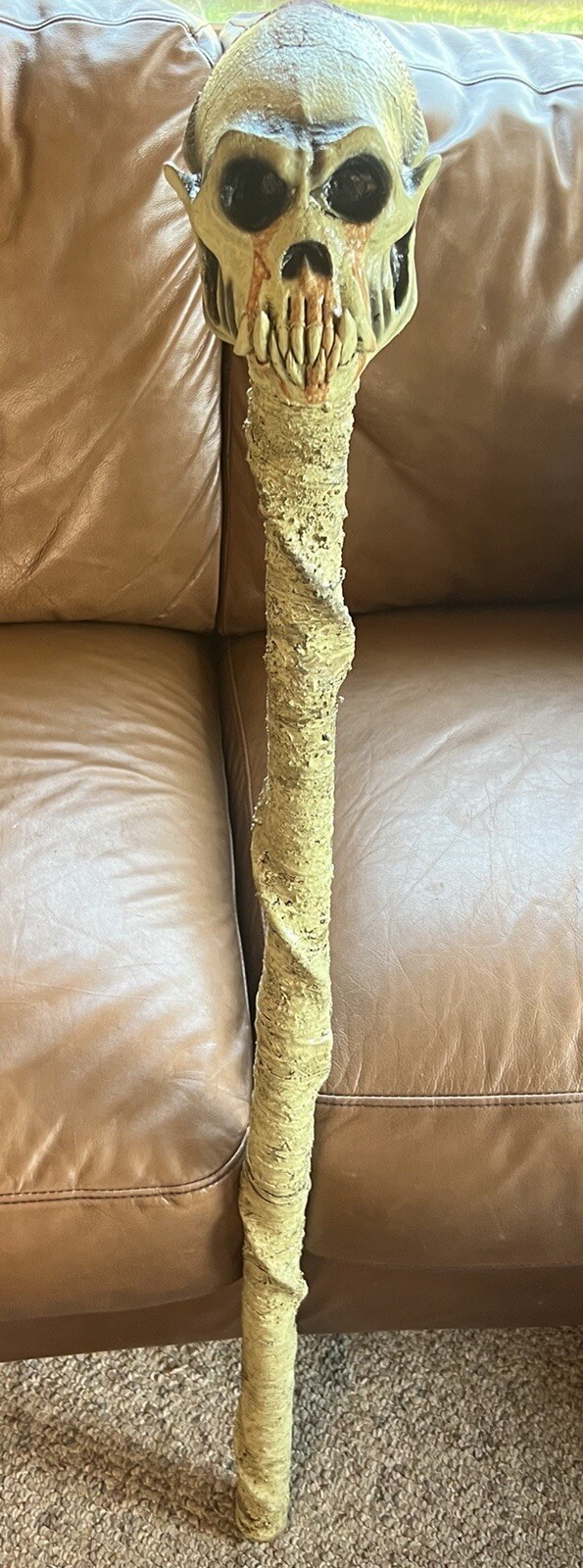 Latex Skeleton Skull Staff Walking Stick Cane Hallowe… Gem