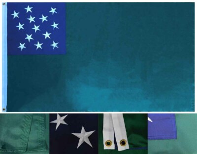 3x5 Embroidered Sewn Green Mountain Boys 600D 2ply Nylon Flag 3'x5'