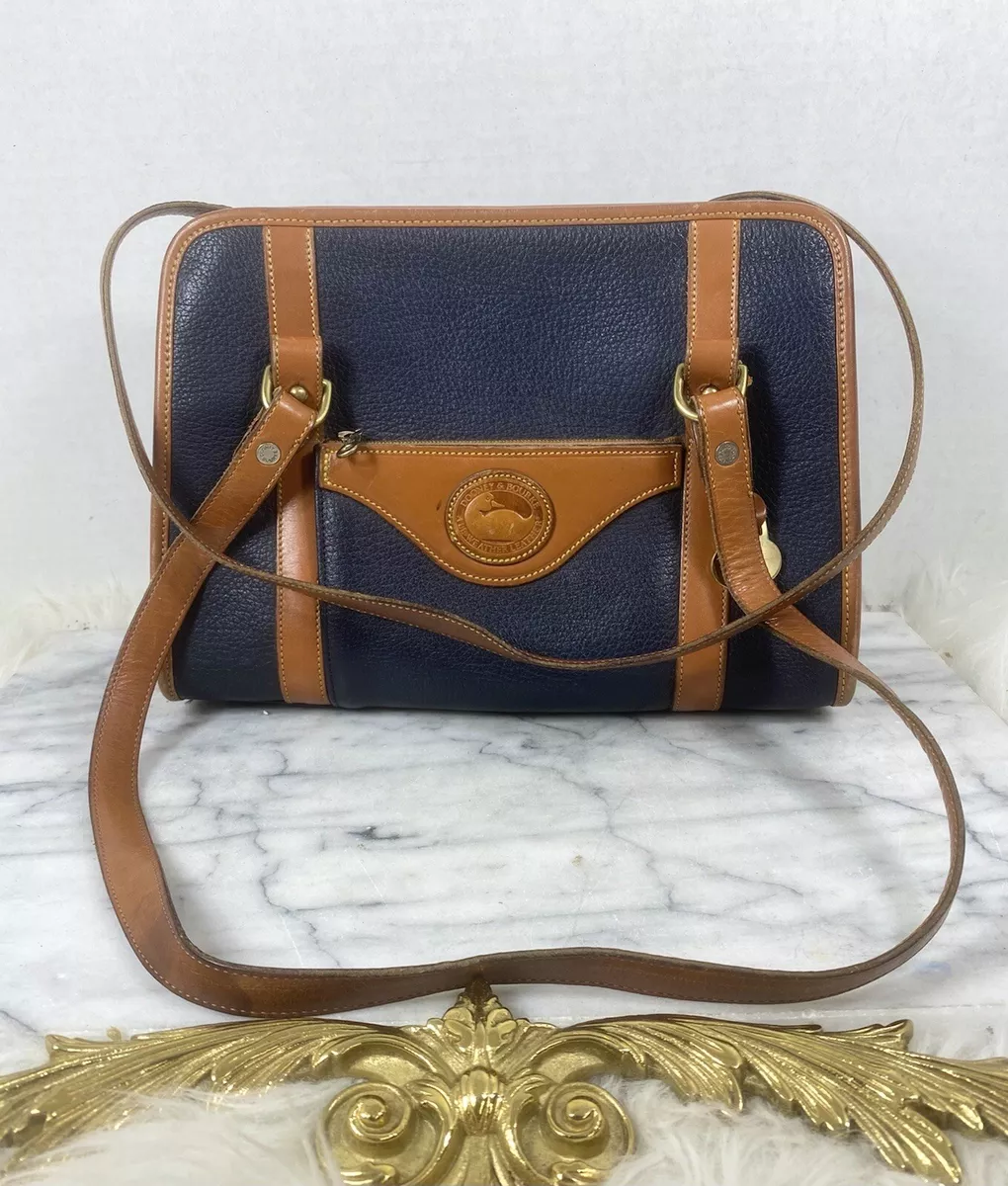 Dooney & Bourke navy satchel handbag purse vintage