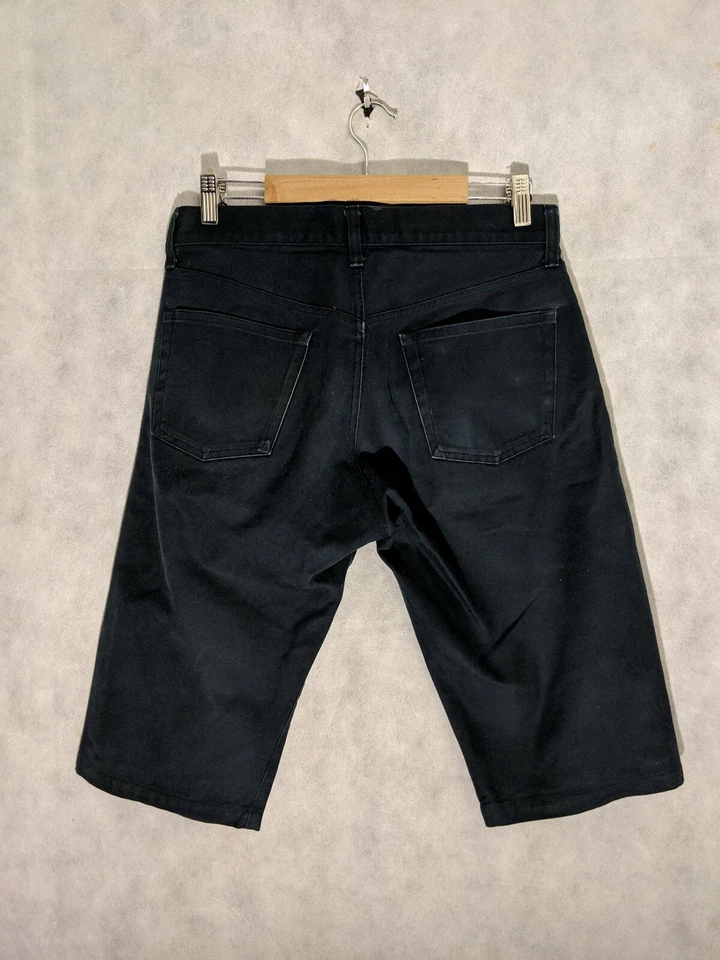 Comme des Garcons Homme 2002 Chino Denim Dark Work Shorts Medium Japan - Image 2 of 3