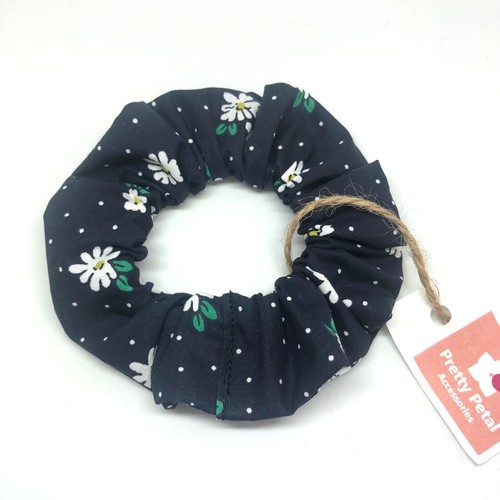 Leopard Navy Polkadot Floral Stars Ponytail Hair Elastic Tie Scrunchies Scrunchy - Picture 11 of 35