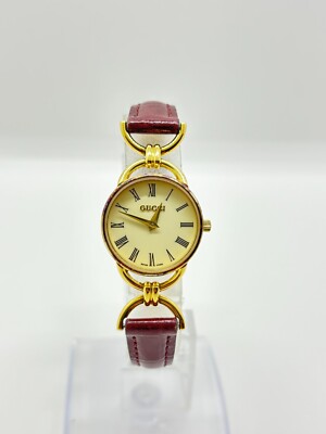 Exc+5] Gucci 6000.2.L Vintage Gold Dial Quartz Women's Watch Japan