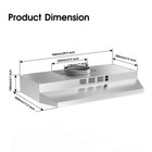24/30/36 inch Under Cabinet Range Hood Kitchen Cook Fan w/Led Sliver/White/Black