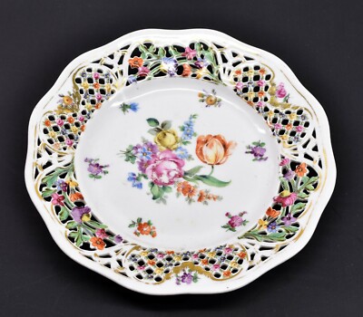 Chateau Dresden Schumann Bavaria Dessert Plate 7 3/8 Inches Orange Tulip