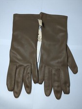 Vintage Kaytex by Kayser Women's Nylon Brown Driving Gloves Size 7-1/2 USA