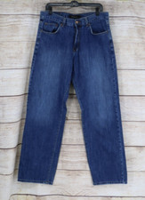 Vintage Y2K Calvin Klein Mens 34 Medium Wash Straight Leg Blue Jeans