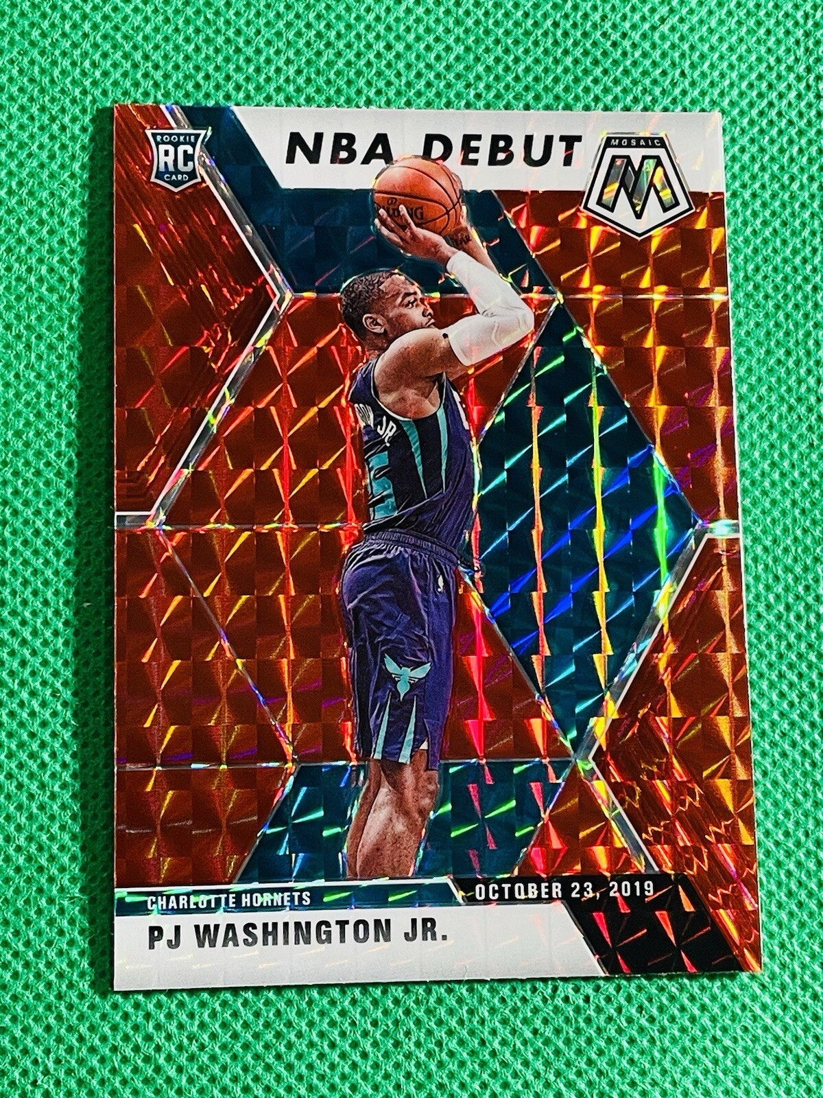 2019 Panini Mosaic Red NBA Debut Pj Washington Rc #278