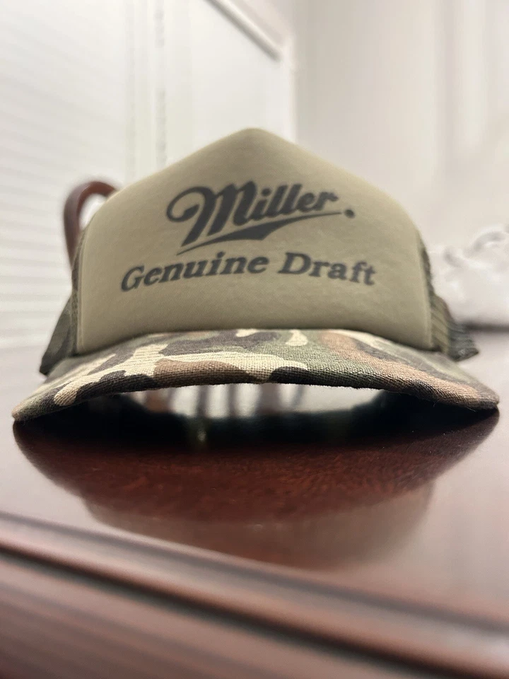 Винтажный Miller Подлинный Драфт Камуфляж Стиль Дальнобойщика Snap Back.  - Изображение 2 из 4