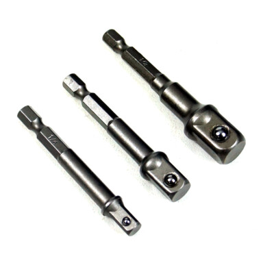 Adaptersatz für Bohrmaschinen Akkuschrauber, Adapter Nuss Steckschlüssel 3-tlg.