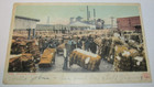 Vintage Postcard Weighing The Cotton Crop for Market Sales Factory Production — photo 1