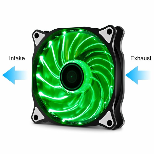 120mm DC 15 LED Cooling Case Fan for PC Computer Quiet Edition CPU