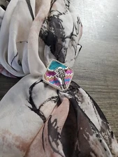 Scarf Slide, Wild Rag Scarf SLIDE Western accessories, bandanna slide, longhorn