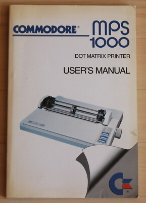 User's Manual Commodore Dot Matrix Printer MPS 1000