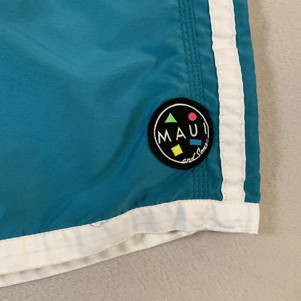 Bañador Maui And Sons para Hombres 38 Pantalones Cortos de Playa Surf Y2K Funky Verde Exterior Foto 2 de 4