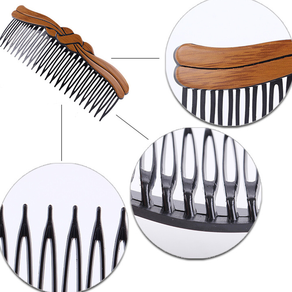 8Pcs french comb wood hair comb pin hair fork accessories Inserted Comb eBay