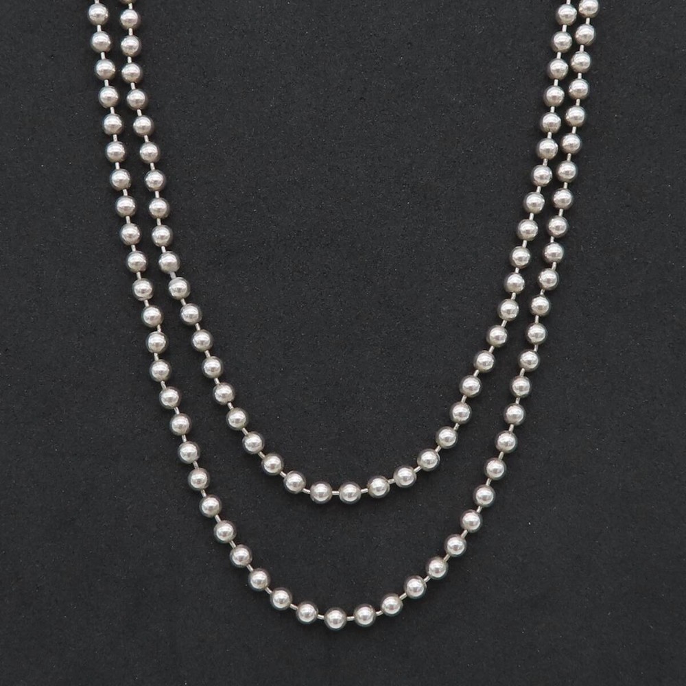 Tiffany & Co. Long Ball Chain Silver SV925 Necklace 86cm Fashion Accessories