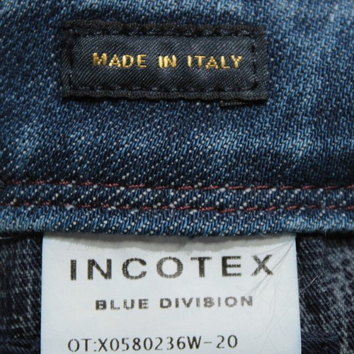 Incotex NWT Slim Denim Jeans Size ~ 38 US In Solid Blue Cotton Blend - Picture 13 of 19