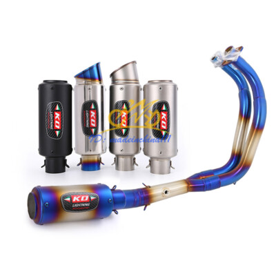 Full Exhaust System Front Pipe Muffler Silencer For Yamaha YZF R7 MT07 2021-2024
