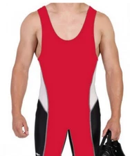 Matman Bruiser Ventilated Wrestling Singlet - Red