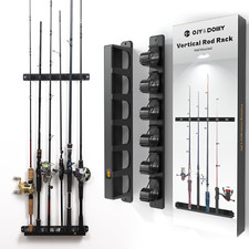Wall Mount Fishing Rod Holders,Vertical Fishing Pole Storage Rack for Garage