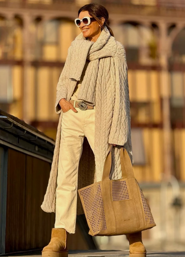 ALTRA ZARA CABLE KNIT 100% WOOL COAT ECRU NEW FW24 SIZE M (ONE SIZE) REF. 2893 503