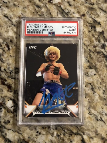 KHABIB NURMAGOMEDOV Signed Autograph 2016 Topps UFC Knockout #d/227 PSA/DNA