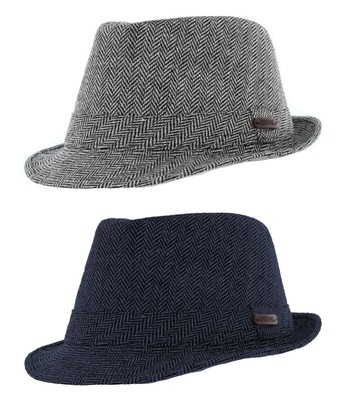 herringbone trilby hat