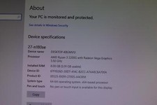 HP Pavilion 590 Amd Ryzen 3-2200G 3.5GHz 8GB Ram 1TB HDD SSD Windows 10 No OS