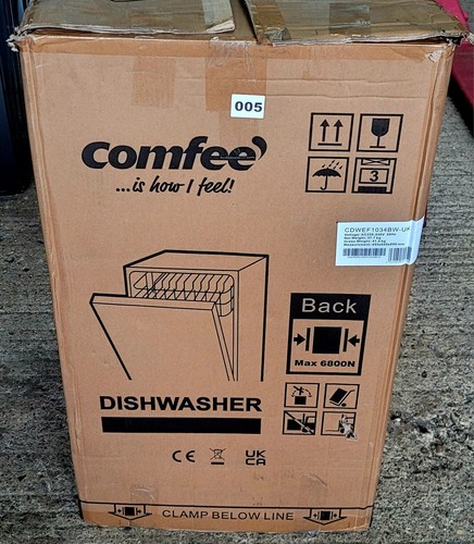 COMFEE' CDWEF1034BW Slimline 45cm Freestanding Dishwasher in White - Picture 3 of 14