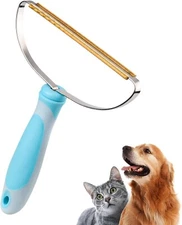 Buohoshun Pet Hair Remover from Carpet, Stair, Retractable Carpet Scraper Rake