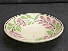 Vintage Ancien Société Céramique Maestricht Holland Plaque Bol Spongeware Rice