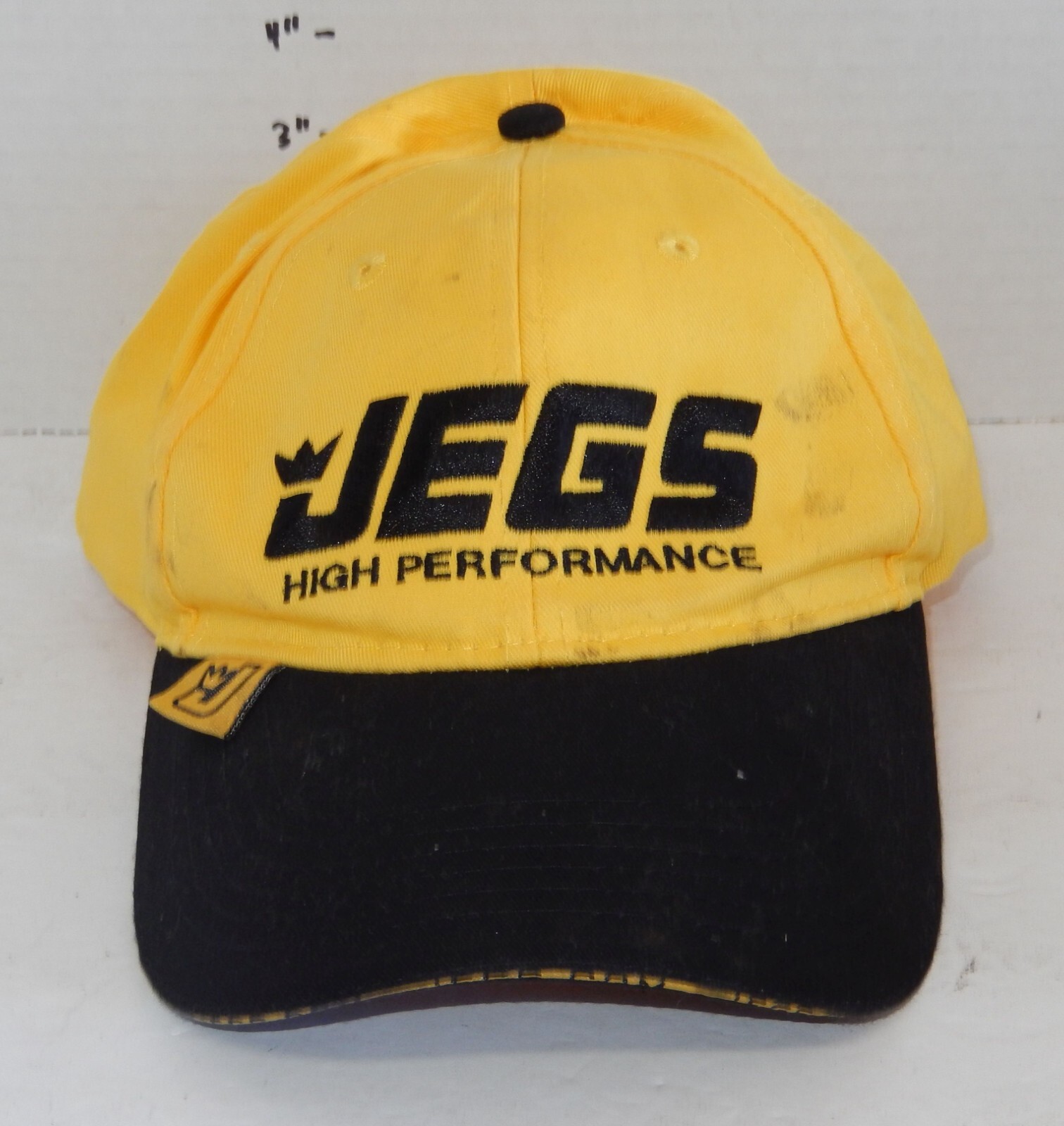 JEGS High Performance Adjustable Hat Cap Yellow B… - image 1